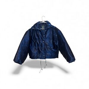 Wild Fable Shiny Navy Puffer Jacket